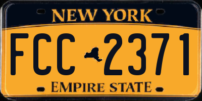 NY license plate FCC2371