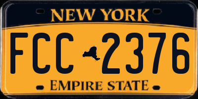 NY license plate FCC2376