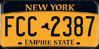 NY license plate FCC2387
