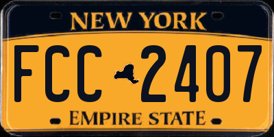NY license plate FCC2407