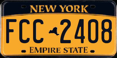 NY license plate FCC2408