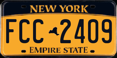 NY license plate FCC2409