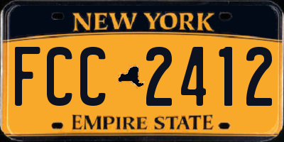 NY license plate FCC2412