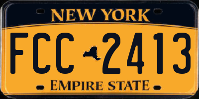 NY license plate FCC2413