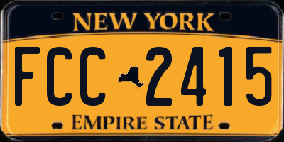 NY license plate FCC2415