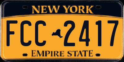 NY license plate FCC2417