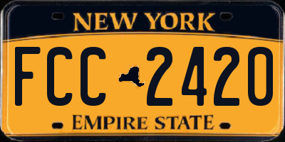 NY license plate FCC2420