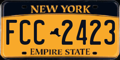NY license plate FCC2423