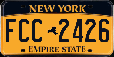 NY license plate FCC2426