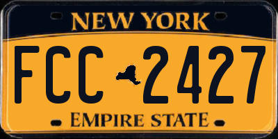 NY license plate FCC2427
