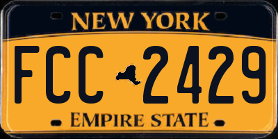 NY license plate FCC2429