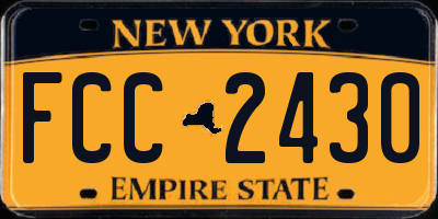 NY license plate FCC2430