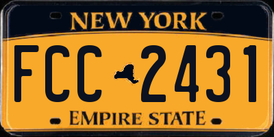 NY license plate FCC2431