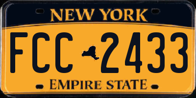 NY license plate FCC2433