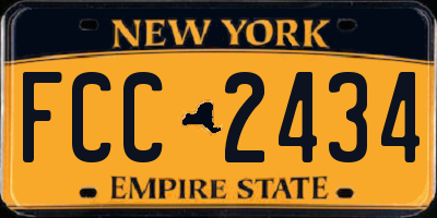 NY license plate FCC2434