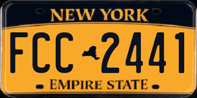 NY license plate FCC2441