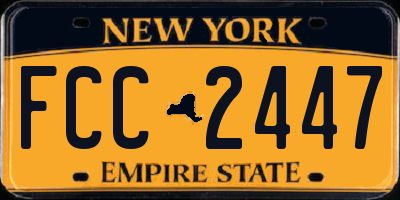 NY license plate FCC2447