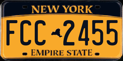 NY license plate FCC2455