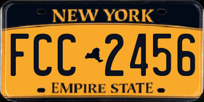 NY license plate FCC2456