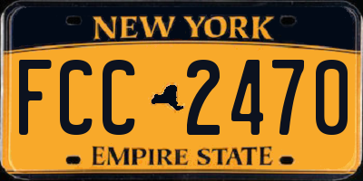 NY license plate FCC2470
