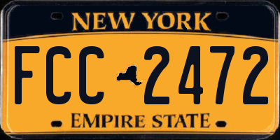 NY license plate FCC2472