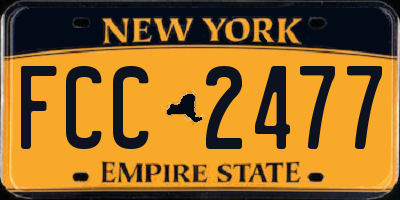 NY license plate FCC2477
