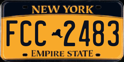 NY license plate FCC2483