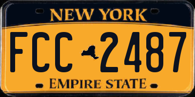 NY license plate FCC2487