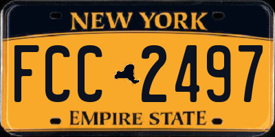 NY license plate FCC2497