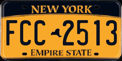 NY license plate FCC2513