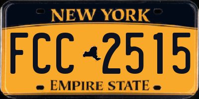 NY license plate FCC2515