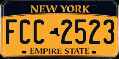 NY license plate FCC2523