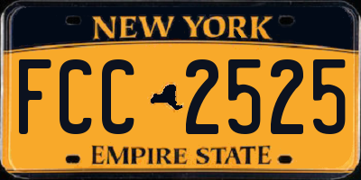 NY license plate FCC2525