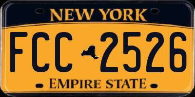 NY license plate FCC2526