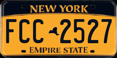 NY license plate FCC2527