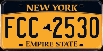NY license plate FCC2530