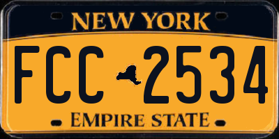 NY license plate FCC2534
