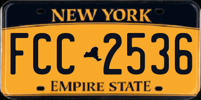 NY license plate FCC2536