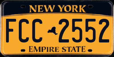 NY license plate FCC2552