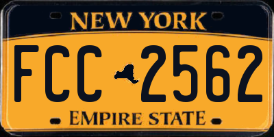 NY license plate FCC2562