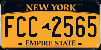 NY license plate FCC2565