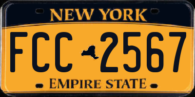 NY license plate FCC2567