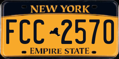 NY license plate FCC2570