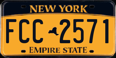 NY license plate FCC2571