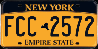 NY license plate FCC2572