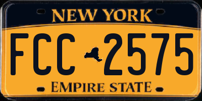 NY license plate FCC2575