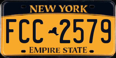 NY license plate FCC2579