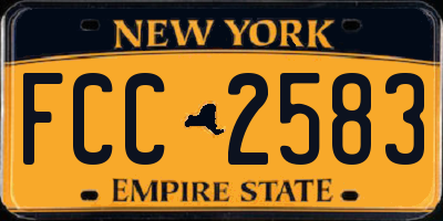 NY license plate FCC2583