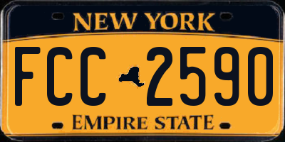 NY license plate FCC2590
