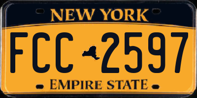 NY license plate FCC2597
